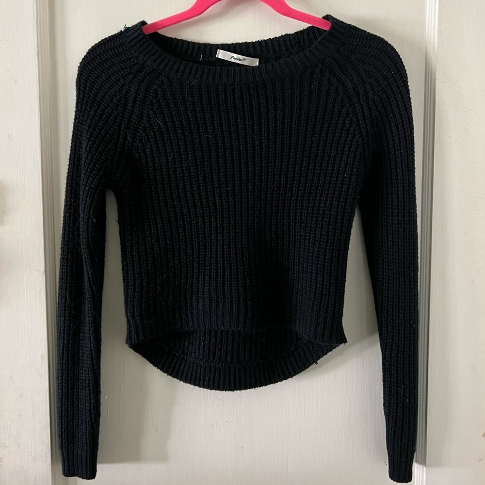 Cropped Black Sweater